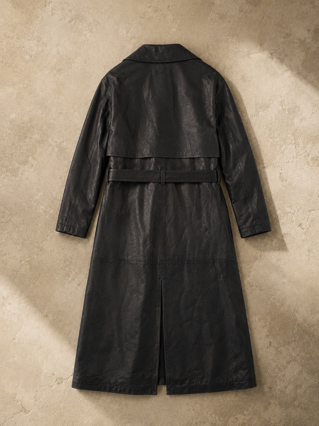 Handmade Leather Trench Coat