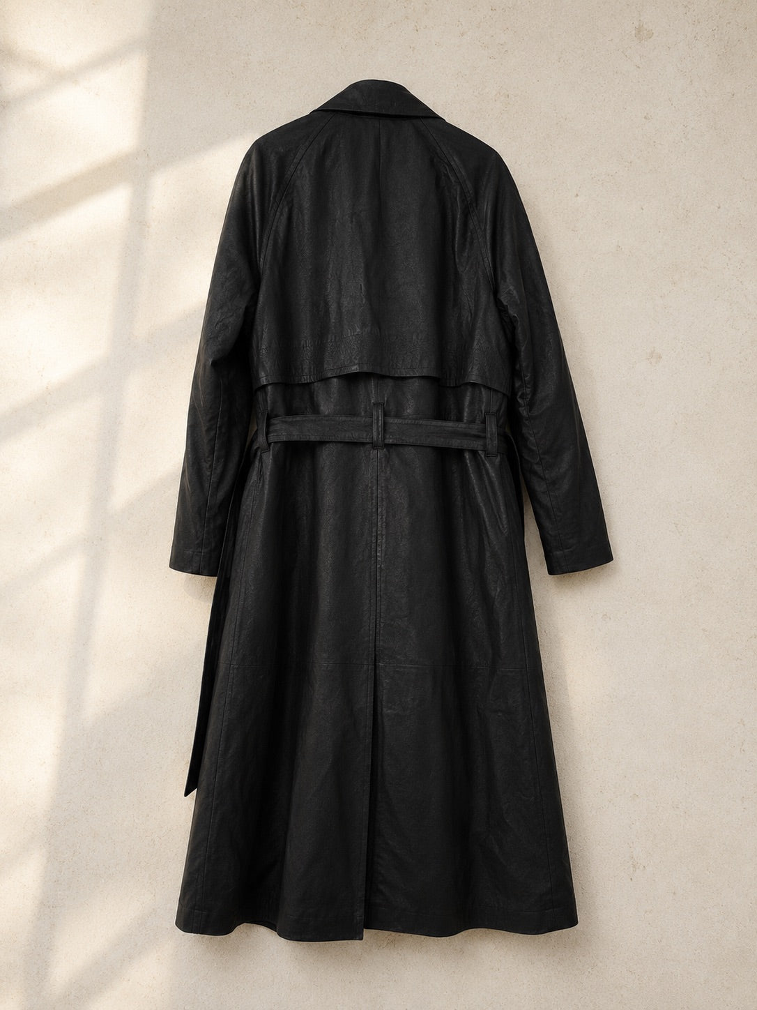 Handmade Leather Trench Coat