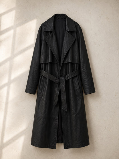 Handmade Leather Trench Coat by Imminent Occurrence