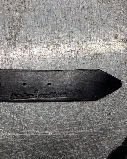 Aevum leather belt pointed tip with Imminent Occurrence hot brand