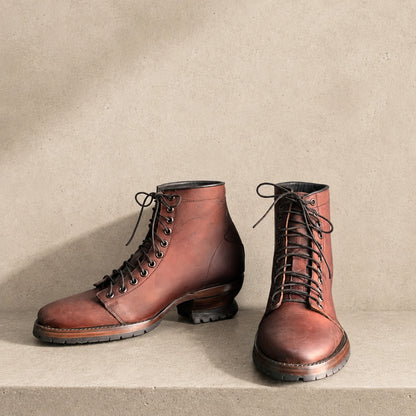 Shedron Rust Logger Short handmade boot from León Guanajuato