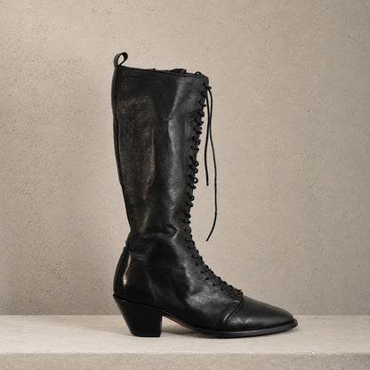 Plancha Tall men's knee-high leather boot by Imminent Occurrence