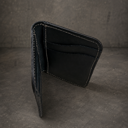 IO Leather Wallet half-open profile