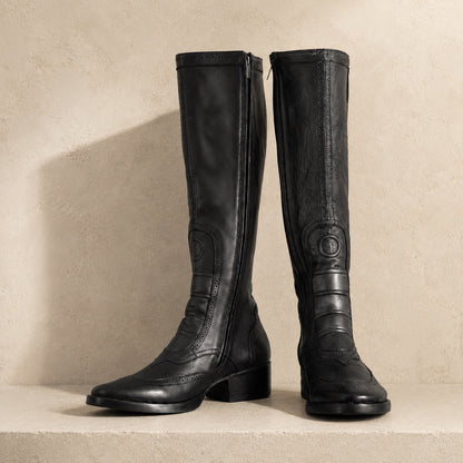 Oxford Tall handmade tall leather boot profile