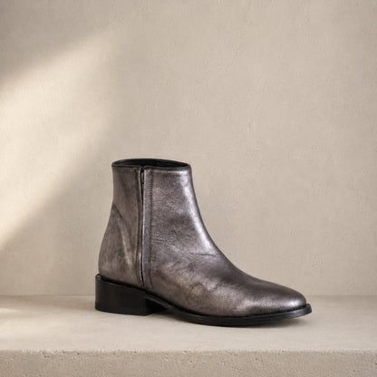 Sencillo Short Silver handmade boot from León Guanajuato