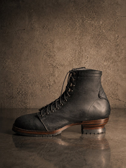 Logger Short Black repairable leather boot by IO