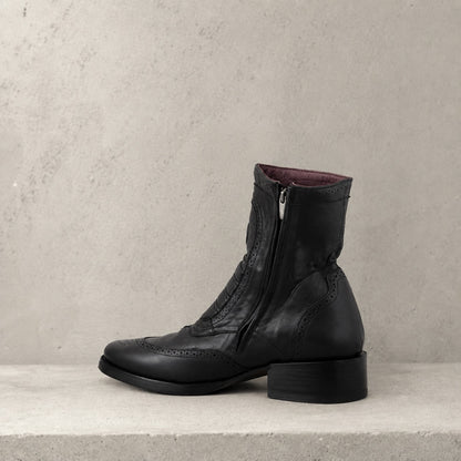 Oxford Short leather boot construction detail