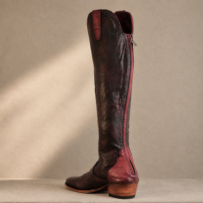 Zapata Vaquero Knee High handmade leather boot product photo