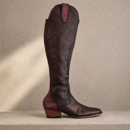 Zapata Vaquero Knee High men's knee-high leather boot by Imminent Occurrence
