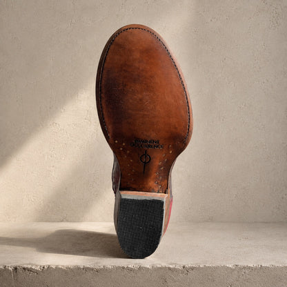 Zapata Vaquero Knee High handmade tall leather boot profile