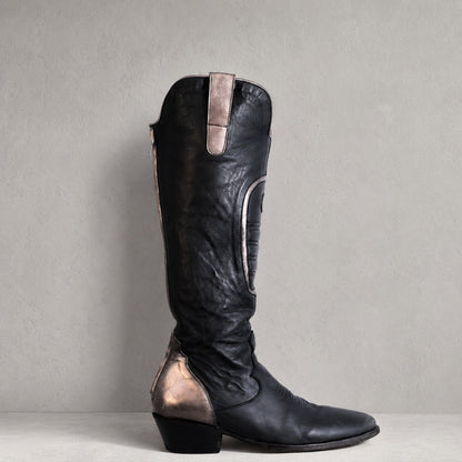 Vaquero Short black leather boot