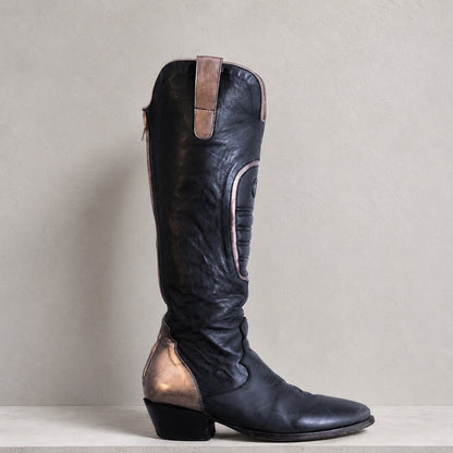 Vaquero Short black leather boot