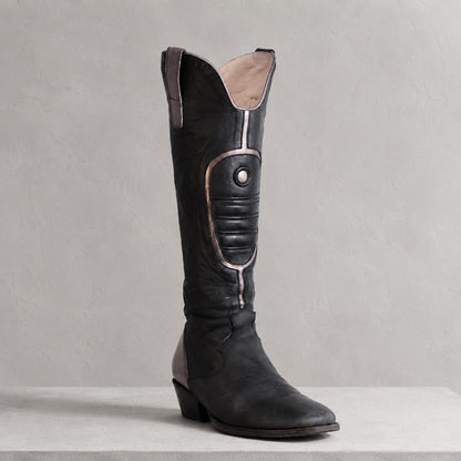 Vaquero Short black leather boot
