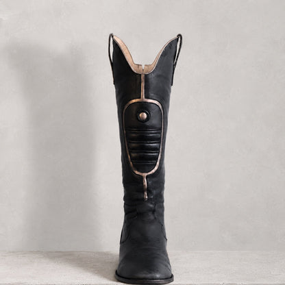 Vaquero Short black leather boot