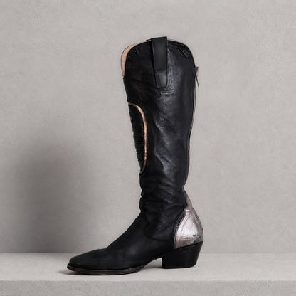 Vaquero Short black leather boot