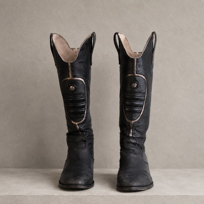 Vaquero Short black leather boot