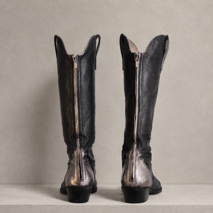 Vaquero Short black leather boot
